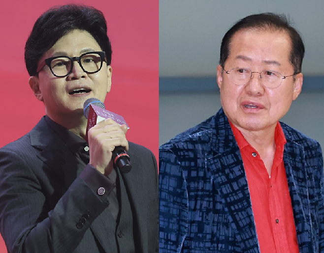 (왼쪽부터) 한동훈 전 국민의힘 대표, 홍준표 전 대구시장 / 사진=연합뉴스