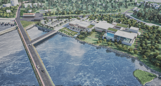 서귀포시 성산읍 시흥공원 부지 1만 9279㎡에 들어설 해양치유센터 조감도.  제주도 제공