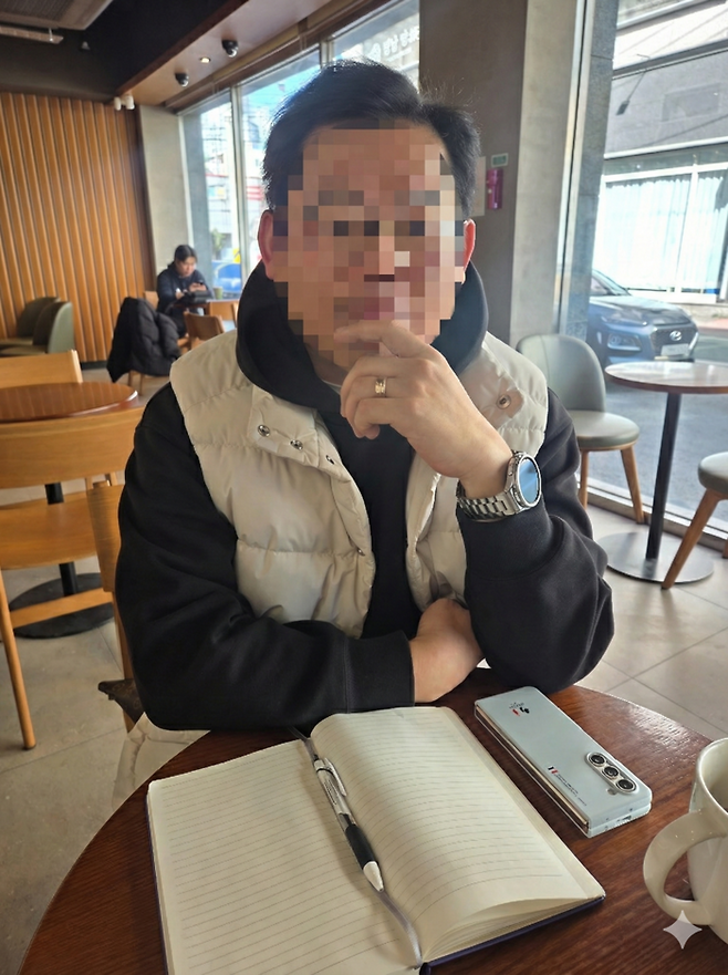 스쿨존 교통사고로 아이를 잃은 B씨. <전준혁기자>