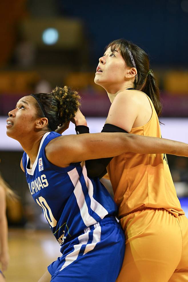 ▲2023 박신자컵에 출전했던 필리핀 국가대표 잭 다니엘 아니맘. 올 시즌은 WJBL에서 치르고 있다.