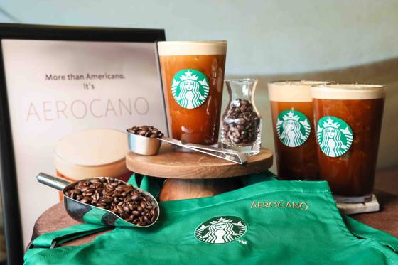 Starbucks Korea will release the Aerocano, an aerated version of an iced americano, on Feb. 26. [STARBUCKS KOREA]
