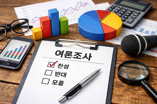 AI를 이용해 생성한 여론조사 이미지. 사진=ChatGPT