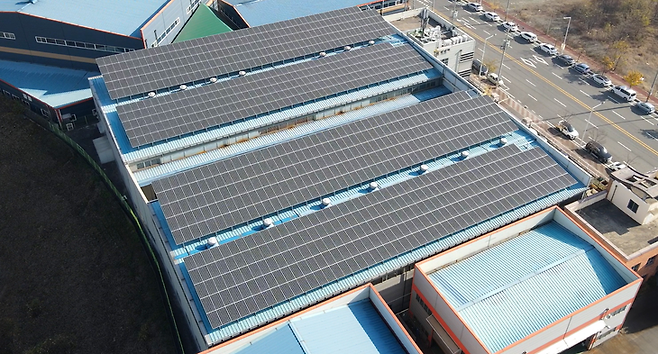 ▲에이치에너지 알뜰전기요금제 태양광 발전소의 모습. 사진= 에이치에너지