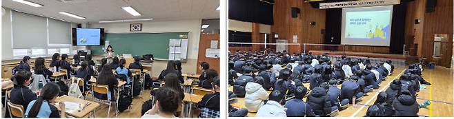 경남 김해시 능동중학교 금융교육 사례(사진=금융감독원 제공)