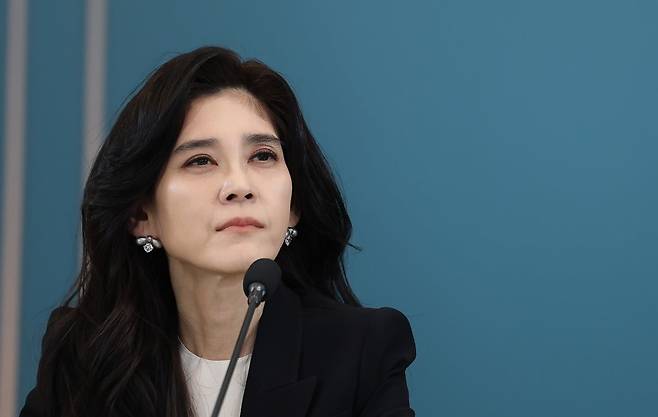 이부진 한국방문의해위원장이 25일 청와대에서 열린 확대국가관광전략회의에 참석해 있다. 사진=뉴스1