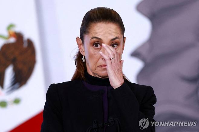 클라우디아 셰인바움 멕시코 대통령 [멕시코시티 로이터=연합뉴스. 재판매 및 DB 금지]