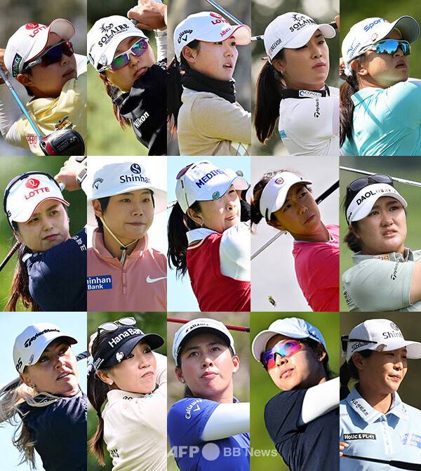 2026년 미국여자프로골프(LPGA) 투어 '아시안 스윙' HSBC 위민스 월드 챔피언십에 출전하는 김효주, 고진영, 황유민, 윤이나, 김세영, 최혜진, 이소미, 김아림, 신지은, 유해란, 찰리 헐, 리디아 고, 지노 티띠꾼, 이미향, 임진희 프로. 사진제공=ⓒAFPBBNews = News1