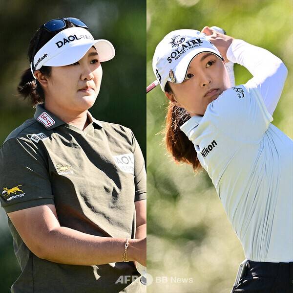 2026년 미국여자프로골프(LPGA) 투어 '아시안 스윙' HSBC 위민스 월드챔피언십에 출전한 유해란, 고진영 프로. 사진제공=ⓒAFPBBNews = News1 (사진을 무단으로 사용하지 마십시오.)