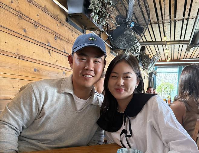 김주형 선수와 이서연씨. 사진 김주형