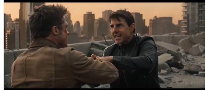 시댄스 2.0으로 만든 톰 크루즈와 브래드 피트의 격투씬. [유튜브 캡처]