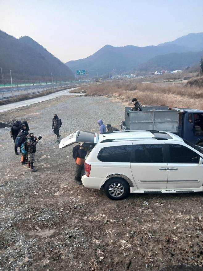 재선충병 방제사업 현장에 투입된 외국인 근로자들 ⓒ시사저널 김규동