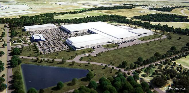MP머티리얼즈가 텍사스주(州) 노스레이크에 개발하는 희토류 영구 자석 제조 단지