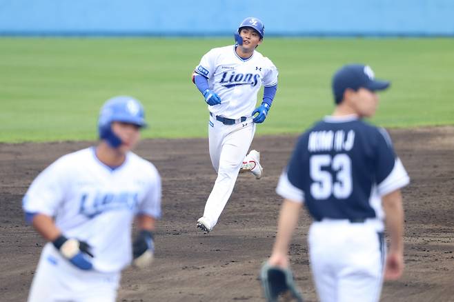 20일 양우현 스리런포. 사진제공=삼성 라이온즈