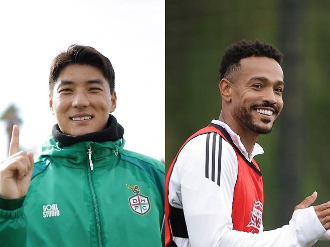 대전하나 주민규(왼쪽)와 전북 모따가 전문가들이 뽑은 2026시즌 K리그1 예상 MVP 유력 후보로 거론됐다. 사진제공｜한국프로축구연맹