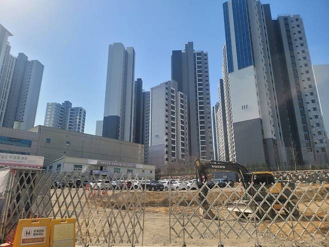 ▲ 28일 찾은 인천 미추홀구 미추1구역 주택재개발사업(주안센트럴파라곤) 현장.