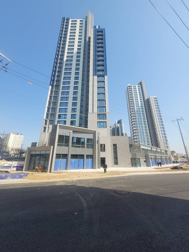 ▲ 미추1구역 주택재개발사업(주안센트럴파라곤) 현장.