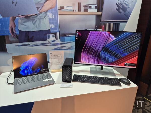AMD 라이젠 AI 맥스 시리즈를 탑재한 HP ZBook 울트라 G1a(좌), HP Z2 미니 G1a(우) / 권용만 기자