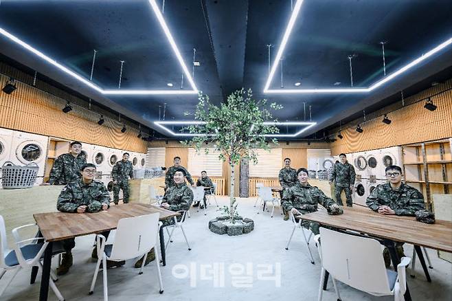 공간력을 통해 개선된 11사단 시범부대의 세탁방 모습 (사진=육군)