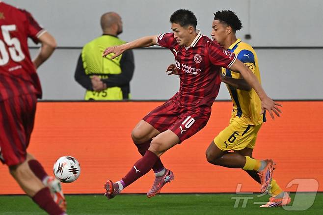 미트윌란의 조규성. ⓒ AFP=뉴스1