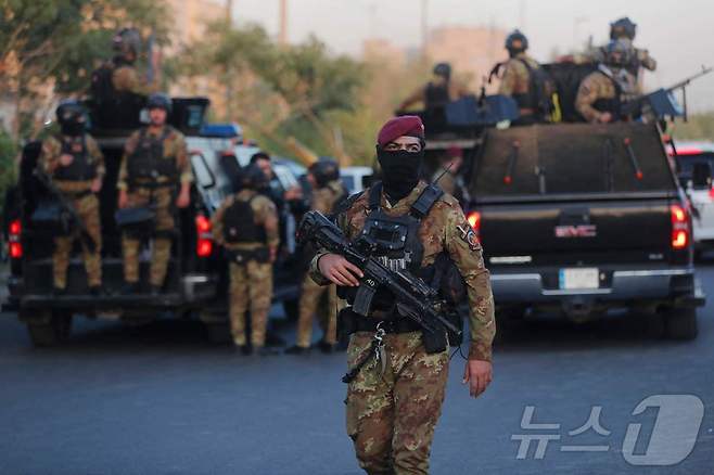 이라크 정부의 친이란 성향 민병대인 인민동원군 모습. 2025.06.22 ⓒ AFP=뉴스1