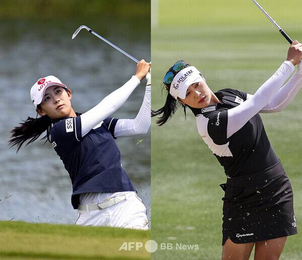 2026년 미국여자프로골프(LPGA) 투어 '아시안 스윙' HSBC 위민스 월드챔피언십에 출전한 골프스타 황유민, 윤이나 프로. 사진제공=ⓒAFPBBNews = News1 (사진을 무단으로 사용하지 마십시오.)