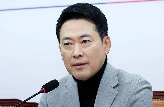 장동혁 국민의힘 대표가 지난 26일 국회에서 열린 최고위원회의에서 모두발언을 하고 있다. 임현동 기자