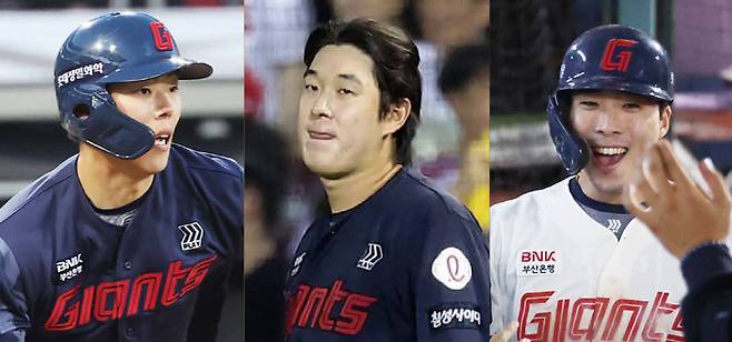 고승민, 나승엽, 김동혁 ⓒ연합뉴스·뉴스1