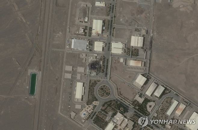 지난해 6월17일 촬영된 이란 나탄즈 핵시설 위성사진 [로이터/플래닛랩스=연합뉴스 자료사진. 재판매 및 DB 금지]