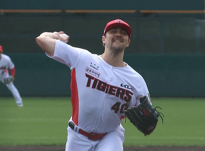 이날 2이닝 무실점 경기를 펼친 제임스 네일. KIA구단 제공