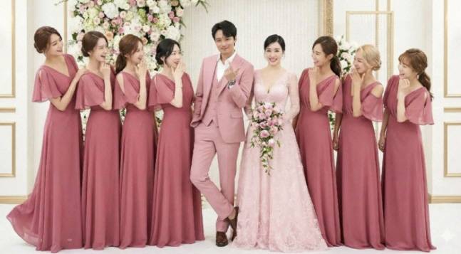 AI 합성물로 확인된 변요한과 티파니 영의 웨딩 사진. 사진 출처=온라인 커뮤니티