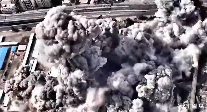 이스라엘이 공개한 이란 폭격 모습. X캡처