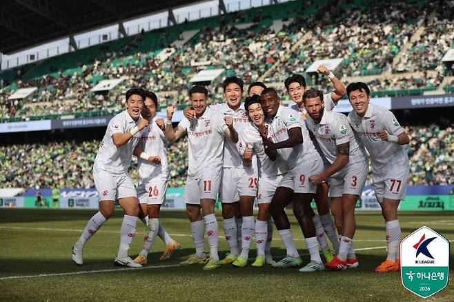 부천FC가 전북 현대를 3-2로 꺾었다. 한국프로축구연맹 제공