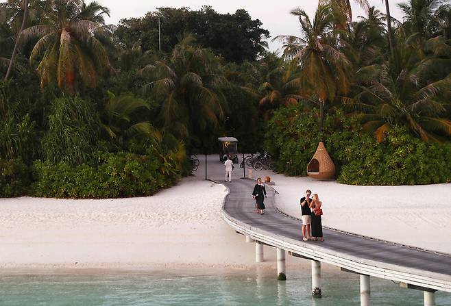 숲을 품고 있는 리조트 ‘아난타라 키하바 몰디브 빌라’. 박미향 기자