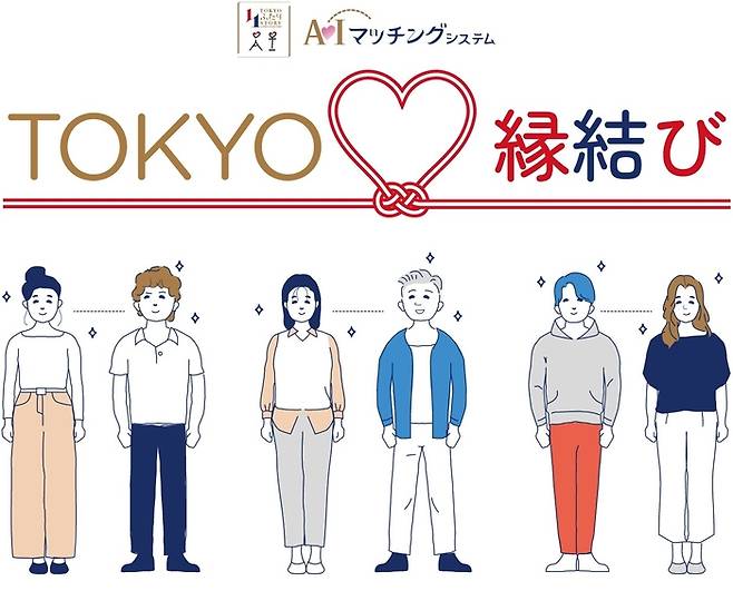 도쿄도가 직접 개발한 데이팅앱 화면. [도쿄도]