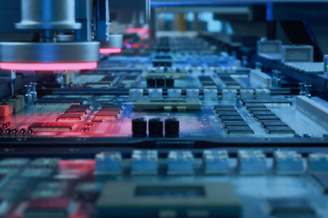 자동화 공정 적용된 반도체 생산라인 모습. [삼성전자]