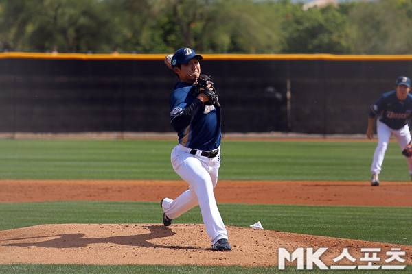 NC 좌완 구창모는 이날 파드리스 마이너리그팀을 상대로 3이닝 무실점 기록했다. 사진(美 피오리아)= 김재호 특파원