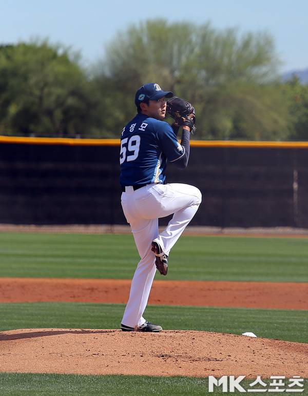구창모가 투구를 하고 있다. 사진(美 피오리아)= 김재호 특파원