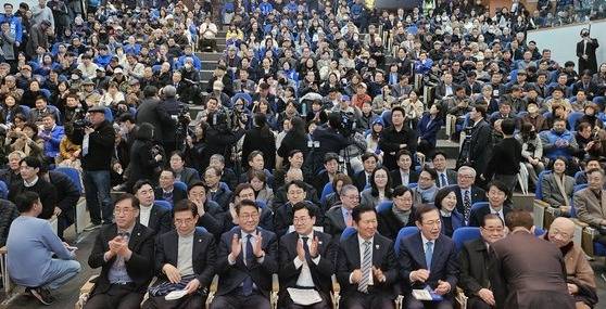 인하대학교 대강당에서 열린 박찬대 전 더불어민주당 원내대표 출판기념회 현장. 2026.03.02. [사진 = 김예빈 기자]