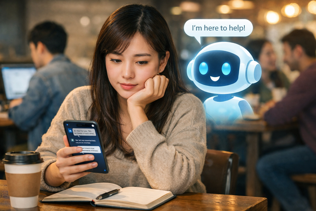 생성형 인공지능(AI)을 활용해 고민을 상담하거나 심리적 위로를 구하는 청년들이 늘고 있다. 사진은 생성형 AI로 제작한 청년의 AI활용 모습.