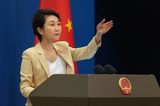 마오닝 중국 외교부 대변인.  EPA=연합뉴스