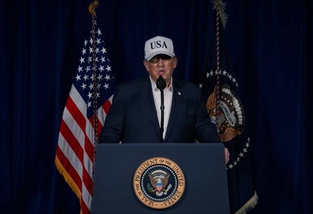 도널트 트럼프 대통령 영상 연설 모습. 트루스소셜 캡처