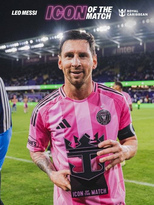 2일(한국시간) 미국 플로리다주 올랜도의 인터앤코 스타디움에서 열린 2026 미국 메이저리그사커(MLS) 2라운드 경기 아이콘 오브 더 매치에 선정된 리오넬 메시. /사진=인터 마이애미 공식 사회관계망서비스(SNS)