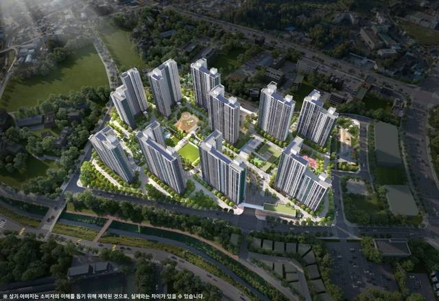 청주 푸르지오 씨엘리체 메인조감도