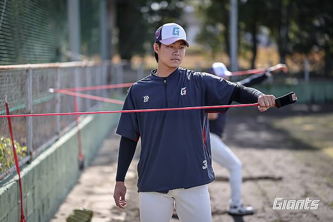 ▲ 홍민기 ⓒ롯데 자이언츠