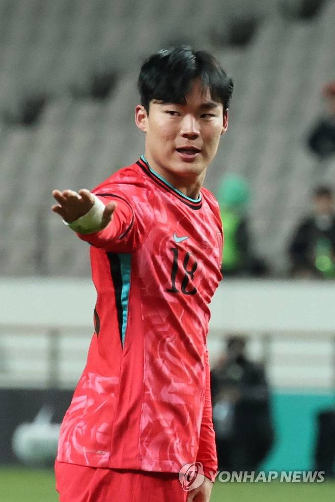 축구대표팀 오현규 [연합뉴스]