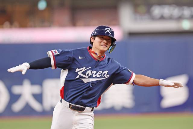 한국 WBC 대표팀의 김도영. 연합뉴스