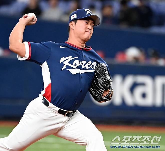 3일 일본 오사카 교세라돔에서 열린 WBC(월드베이스볼클래식) 한국과 오릭스 버팔로스의 경기. 4회말 고우석이 역투하고 있다. 오사카(일본)=허상욱 기자wook@sportschosun.com/2026.03.03/