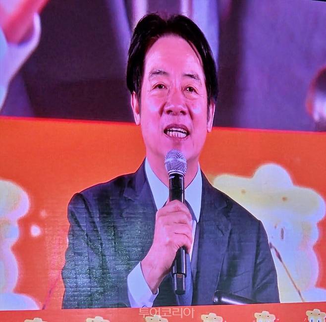 타이완등불축제서 인사말 하는 라이칭더(賴清德) 총통／사진－투어코리아
