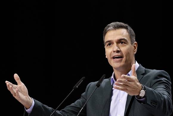 연설하는 페드로 산체스 스페인 총리. [사진=EPA/연합뉴스]