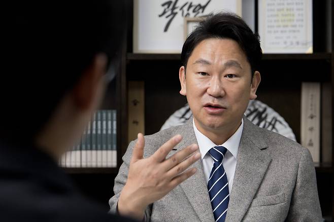 곽상언 더불어민주당 의원이 3월3일 국회 의원회관에서 시사저널과 인터뷰를 하고 있다. ⓒ시사저널 이종현